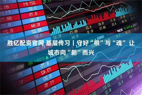 胜亿配资官网 基层传习丨守好“根”与“魂” 让城市向“新”而兴